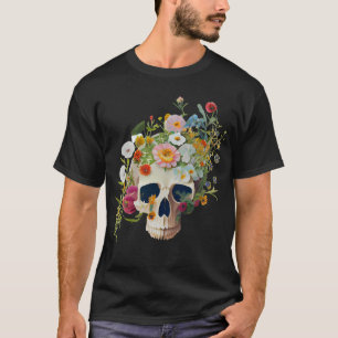 T-shirt médecin vintage anatomie crâne fleuriste