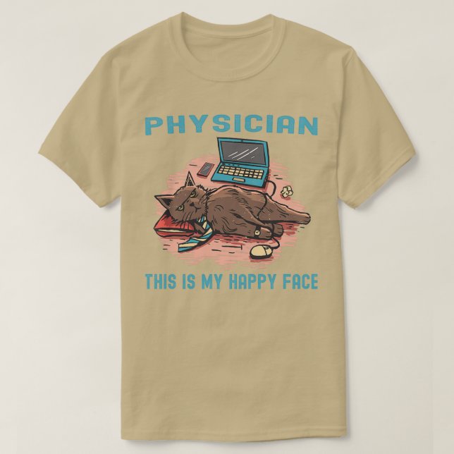T-shirt Médecin Voici Mon Joyeux Visage 1 (Design devant)