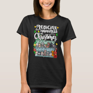 T-shirt Médecine du bonheur à Noël Clowder de chat