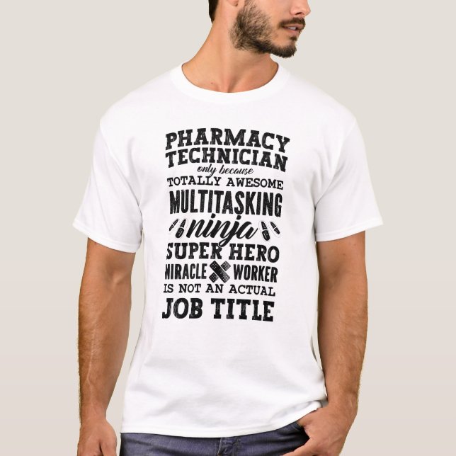 T-shirt Médecine Héros Tech Pharmaciste Technicien en phar (Devant)