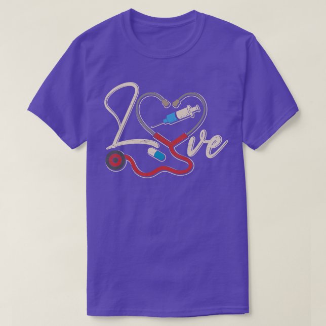 T-shirt Médecine Lover Stethoscope Médicale Nursery Hospit (Design devant)