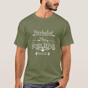 T-shirt Médecine Naturelle Sorcière Verte Herboriste