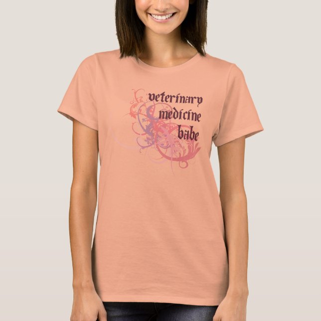 T-shirt Médecine vétérinaire Babe (Devant)