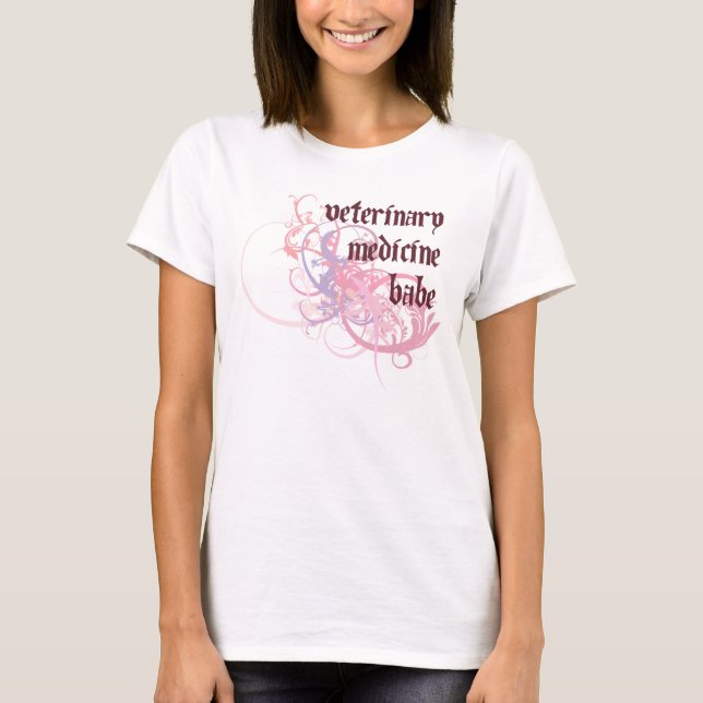 T-shirt Médecine vétérinaire Babe (Devant)