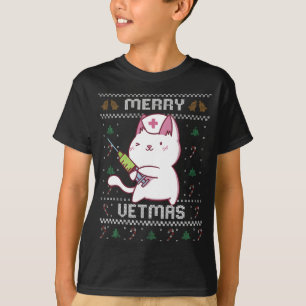 T-shirt Médecine vétérinaire Cute chat Vet Vilain Noël Vil