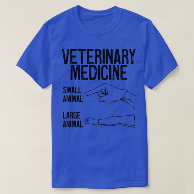 T-shirt Médecine vétérinaire Petits animaux ou gros animau (Design devant)