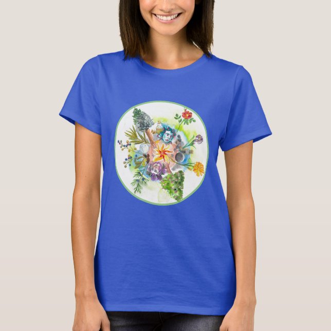 T-shirt Médecines de milieu de vie Emma Mandala Chemise fe (Devant)