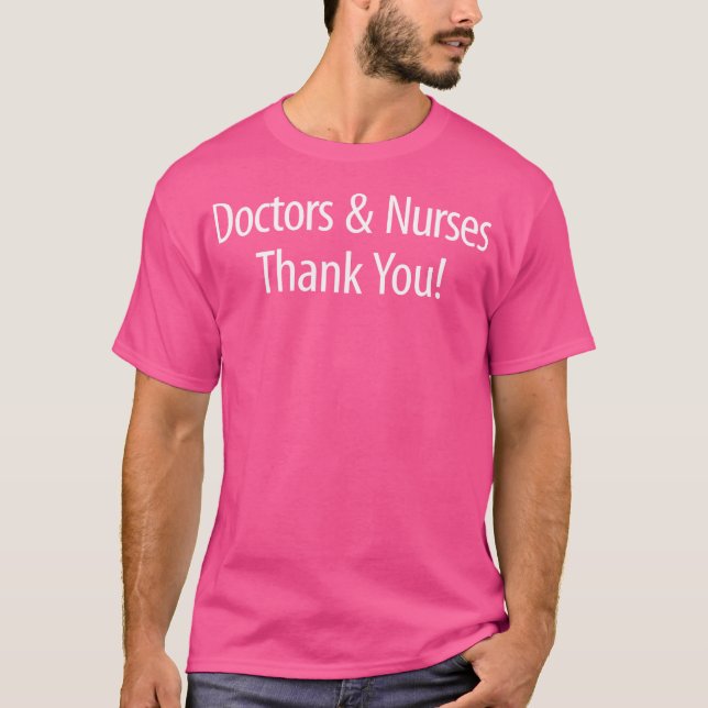 T-shirt Médecins Infirmières - Merci - (Devant)
