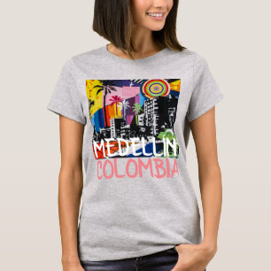 T-shirt MEDELLÍN COLOMBIA Cool Graffiti Chemise murale, W