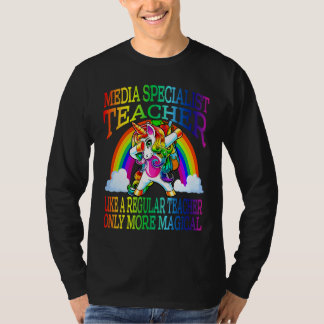 T-shirt Media Specialist Teacher Like A Regular Teacher On
