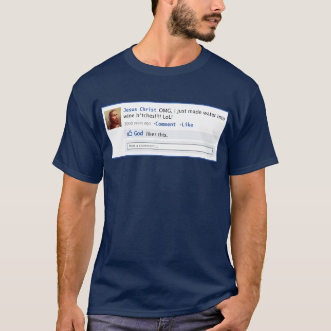 T-shirt Médias de Social de Jésus (Devant)