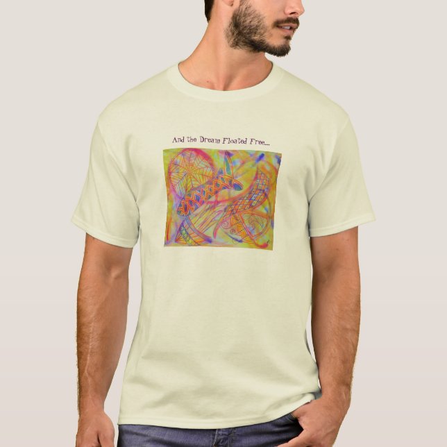 T-shirt Médias mélangés abstraits vifs (Devant)
