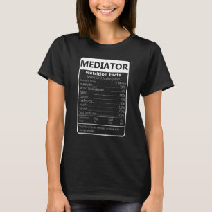T-shirt Mediator Nutrition Facts Graphique sarcastique