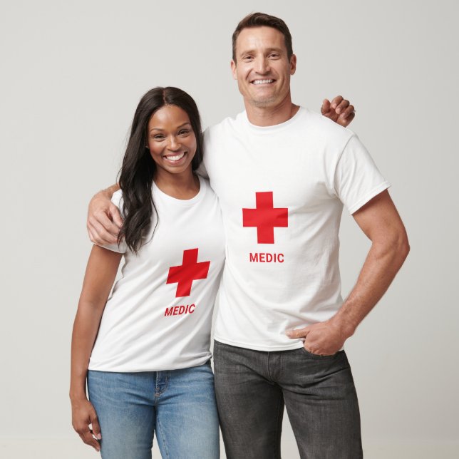 T-shirt MEDIC & First Aid, Cross, Ambulance, Doctor  (Unisexe)