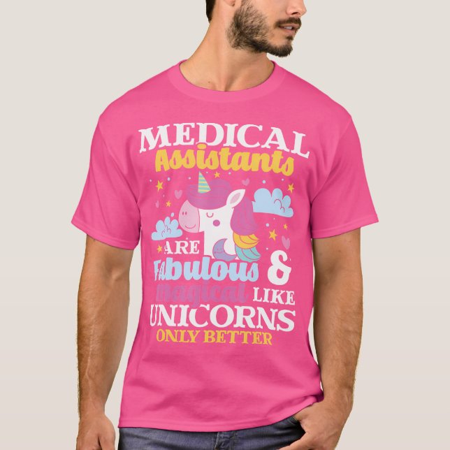 T-shirt Medical Assistants - Magical Unicorn Healthcare Wo (Devant)