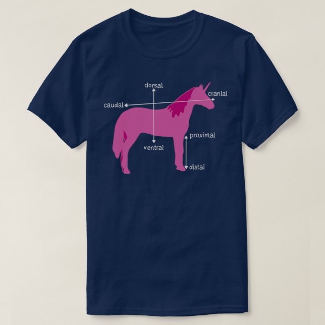 T-shirt Medical Dimensions Explained On A Unicorn (Design devant)