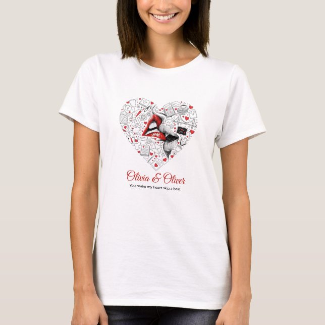 T-shirt Medical Heart Skip a Beat ValentineT-Shirt (Devant)