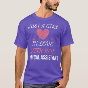 T-shirt Médicale Assistant Cadeaux Femme Fille amie J'aime