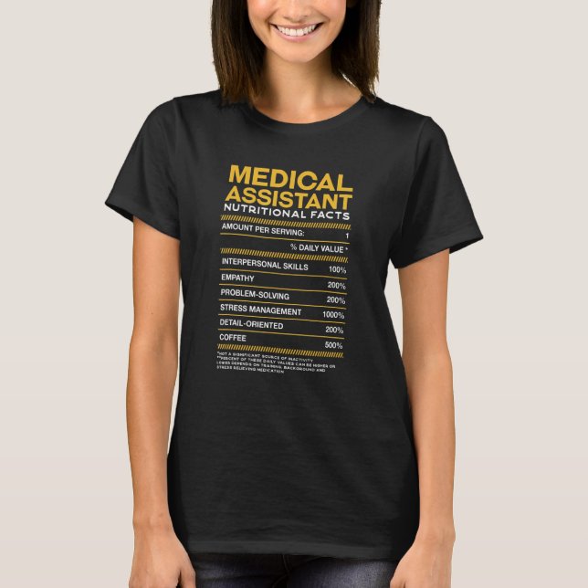 T-shirt Médicale Assistant Nutrition Fc (Devant)