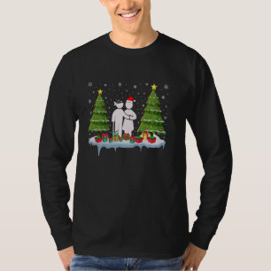 T-shirt Médicale Assistant Xmas Arbre éclairage laide Noël