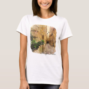 T-shirt Médiéval Narrow Street Vieilles bâtisses Aquarelle