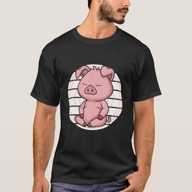 T-shirt Méditation animale Coussin Chakra Bracele (Devant)