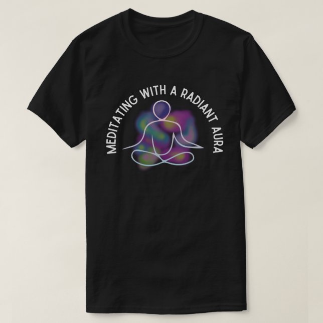 T-shirt Méditation Avec Une Aura Rayonnante (Design devant)