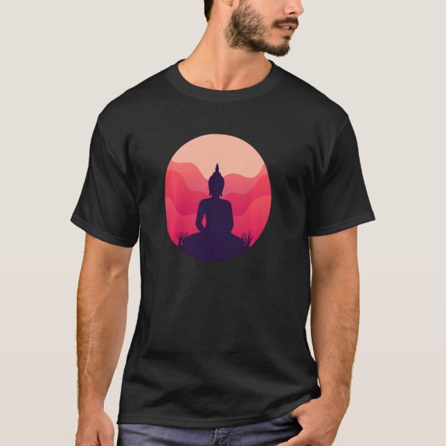 T-shirt Méditation bouddhiste Gautama Zen Y (Devant)
