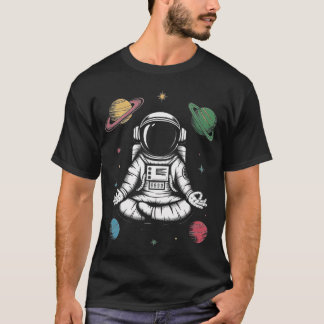 T-shirt Méditation D'Astronautes Spatiaux Dans L'Exp Unive