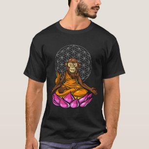 T-shirt Méditation de Bouddha singe