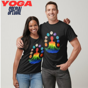 T-shirt Méditation de Chakra cosmique Yoga de l'énergie