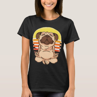 T-shirt Méditation de chien de Carlin Yoga