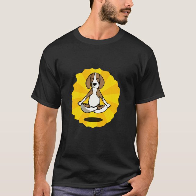 T-shirt Méditation de chien Yoga Beagle Labrador Husky She (Devant)