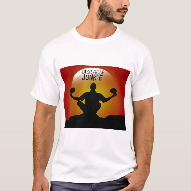 T-shirt Méditation de drogué de golf de disque (Devant)