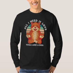 T-shirt Méditation de l'amour du chien pour la détente Siè