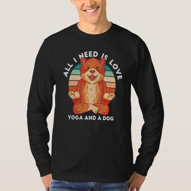 T-shirt Méditation de l'amour du chien pour la détente Siè (Devant)
