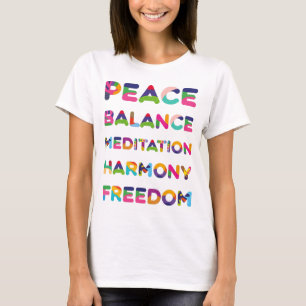 T-shirt Méditation de l'équilibre de la paix Harmonie Libe