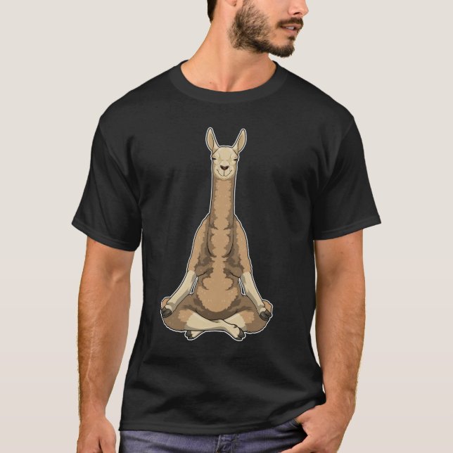 T-shirt Méditation de Llama Yoga Fitness (Devant)