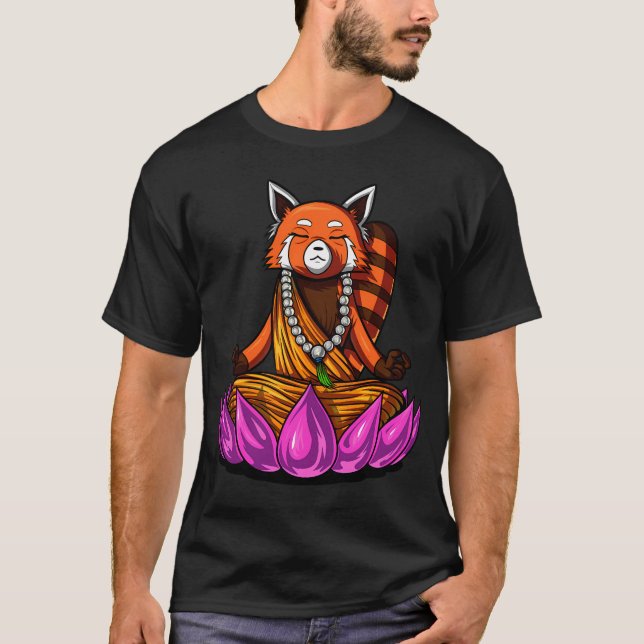 T-shirt Méditation de Panda roux (Devant)