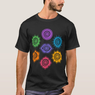 T-shirt Méditation des centres d'énergie cosmique de Chakr