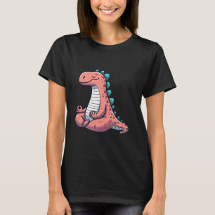 T-shirt Méditation Dinosaure Yoga Pose Relaxant Animal