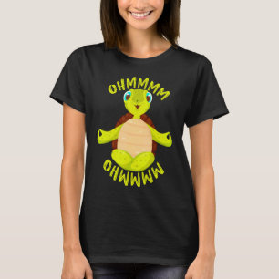 T-shirt Méditation drôle petite douce tortue de yoga migno
