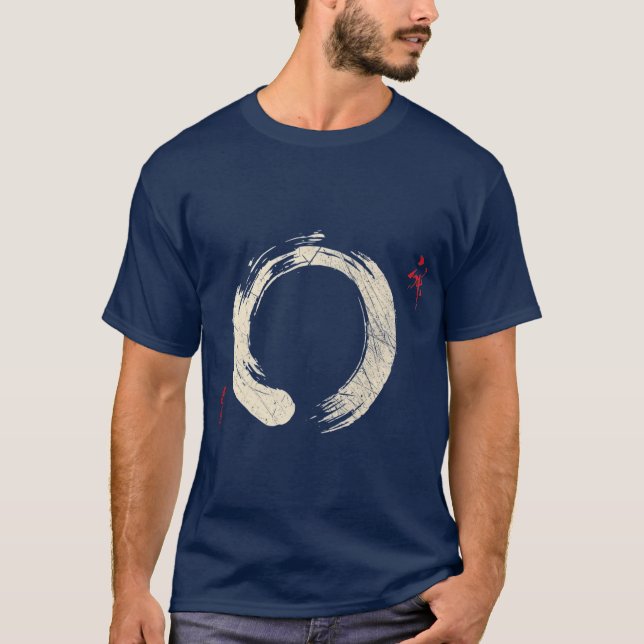 T-shirt Méditation du bouddhisme Yoga Bonsai Zen Enso Cerc (Devant)
