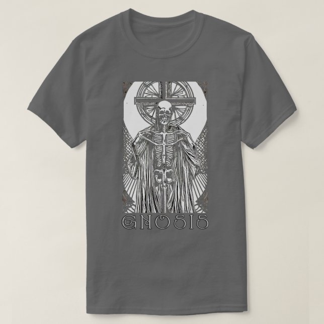 T-shirt Méditation du Christ squelettique gnostique gnosti (Design devant)