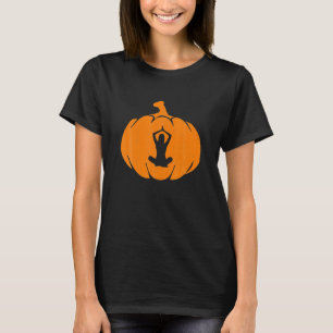 T-shirt Méditation du Citrouille du Yoga d'Halloween