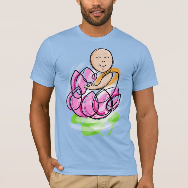 T-shirt Méditation du moine Lotus (Devant)