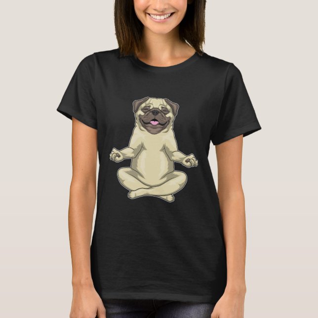 T-shirt Méditation du yoga de chien (Devant)