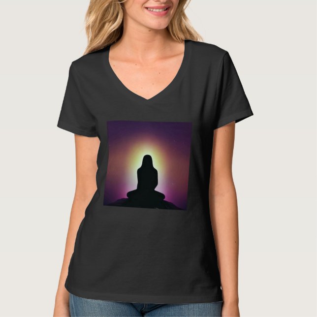T-shirt Meditation Enlightment Spiritual Yoga Transcendent (Devant)