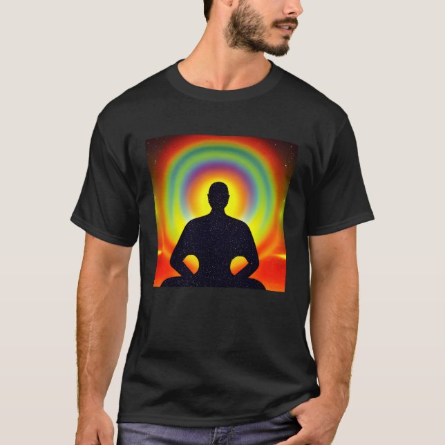T-shirt Meditation Enlightment Spiritual Yoga Transcendent (Devant)