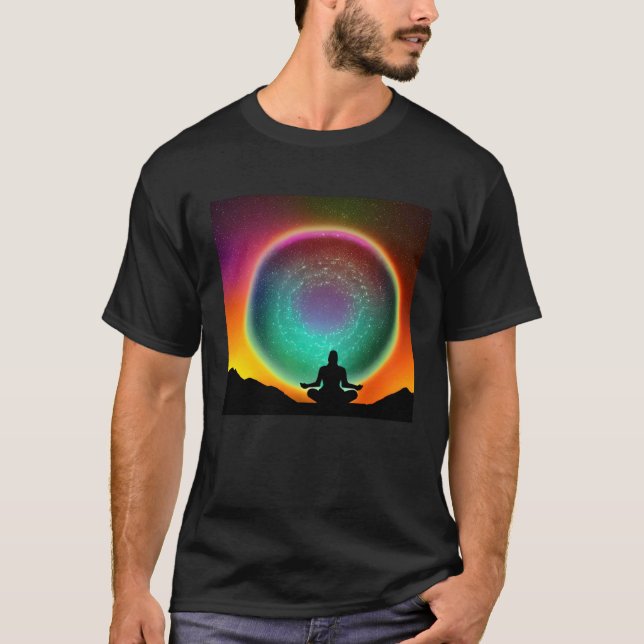 T-shirt Meditation Enlightment Spiritual Yoga Transcendent (Devant)